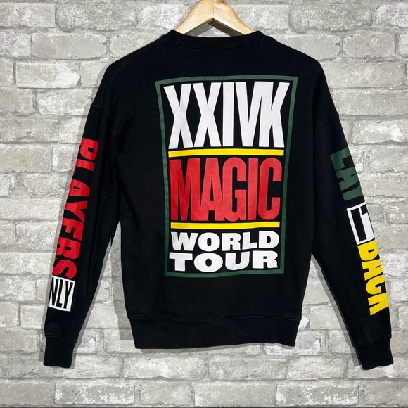Bruno Mars Adult Small 24K Magic World Tour All Over Print Sweatshirt Official - Picture 2 of 9